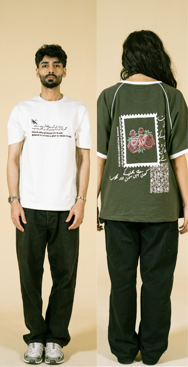 GIRAH OLIVE GREEN X MANZIL OFF-WHITE PACK OF 2